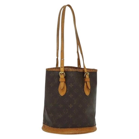 LOUIS VUITTON Monogram Bucket PM Shoulder Bag M42238 LV Auth 135054 - Picture 1 of 16